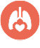 Icon Unterstützung lebenswichtiger Organe, Lungen und Herz
